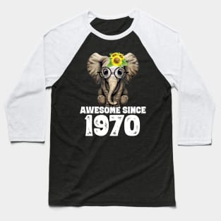 Awesome since 1970 50 Years Old Bday Gift 50th Birthday Baseball T-Shirt